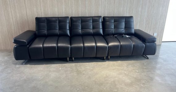 black functional sofa