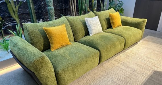 Luxe Velvet-Touch 3-Seater Sofa | High-End Residential & Hospitality Grade